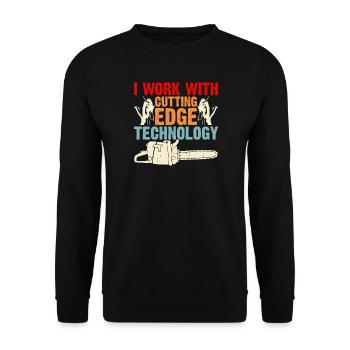 Ébéniste Ébéniste Cadeau Menuisier - Sweat-shirt Unisexe - noir - Devant - Alina (178cm) & Michal (187cm)