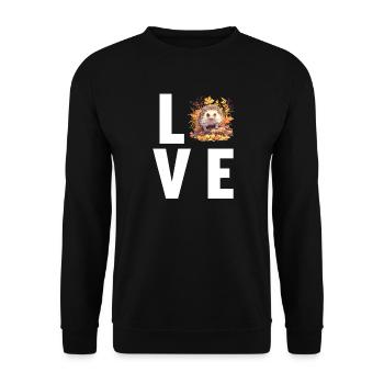 Igel - Unisex Pullover - Schwarz - Vorne - Alina (178cm) & Michal (187cm)