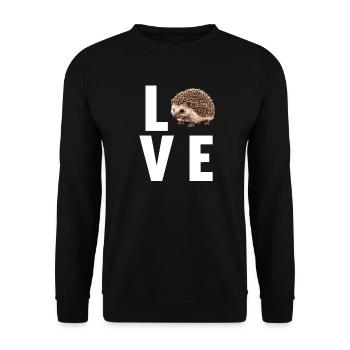 Igel - Unisex Pullover - Schwarz - Vorne - Alina (178cm) & Michal (187cm)