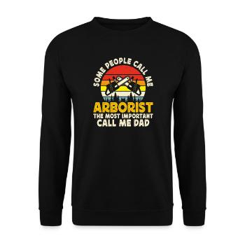 Arborist Arborist Father Gift - Unisex Sweatshirt - black - Front - Alina (178cm) & Michal (187cm)