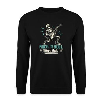 Ambiance Rock 'N Roll uniquement Musique de guitare de groupe de rock - Sweat-shirt Unisexe - noir - Devant - Alina (178cm) & Michal (187cm)