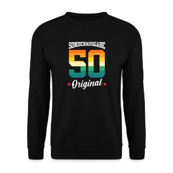 50 Birthday - Unisex Sweatshirt - black - Front - Alina (178cm) & Michal (187cm)