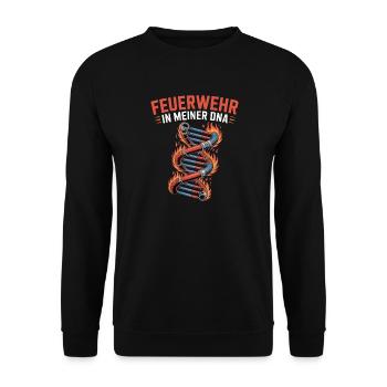 Feuerwehr Feuerwehrmann Freiwillige Feuerwehr - Unisex Pullover - Schwarz - Vorne - Alina (178cm) & Michal (187cm)
