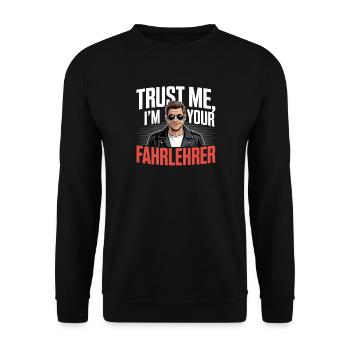 Driving instructor Driving school Cool driving instructor - Unisex Sweatshirt - black - Front - Alina (178cm) & Michal (187cm)