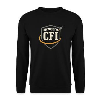 Flight Instructor Cfi Pilot Aviation Instructor - Unisex Sweatshirt - black - Front - Alina (178cm) & Michal (187cm)