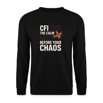 Flight Instructor Cfi Pilot Aviation Instructor - Unisex Sweatshirt - black - Front - Alina (178cm) & Michal (187cm)