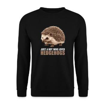 Igel - Unisex Pullover - Schwarz - Vorne - Alina (178cm) & Michal (187cm)