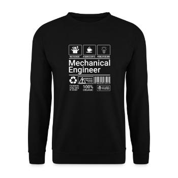 Ingénieur mécanique Description Geek sarcastique - Sweat-shirt Unisexe - noir - Devant - Alina (178cm) & Michal (187cm)