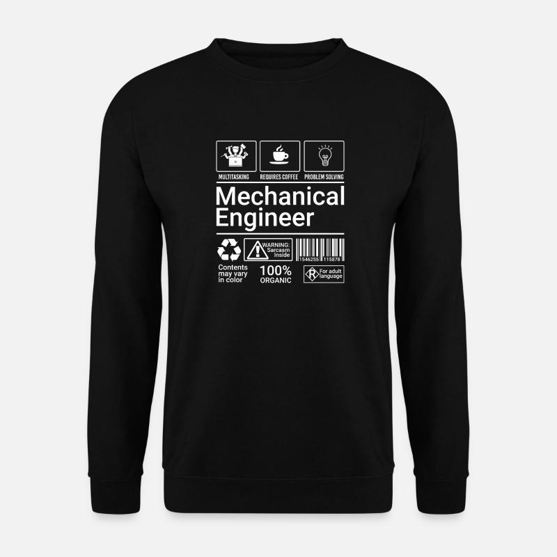 Maschinenbauingenieur Beschreibung Sarcastic Geek - Unisex Pullover - Schwarz