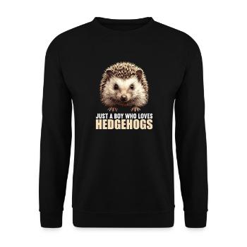 Igel - Unisex Pullover - Schwarz - Vorne - Alina (178cm) & Michal (187cm)