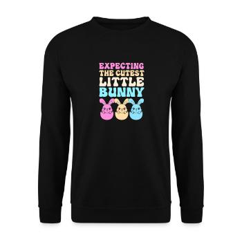 Gender Reveal Pâques Future maman - Sweat-shirt Unisexe - noir - Devant - Alina (178cm) & Michal (187cm)