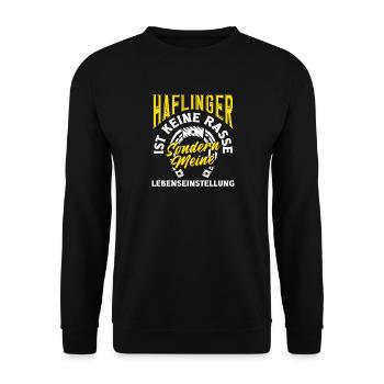 Poney Haflinger Équitation Attitude envers la vie Race - Sweat-shirt Unisexe - noir - Devant - Alina (178cm) & Michal (187cm)