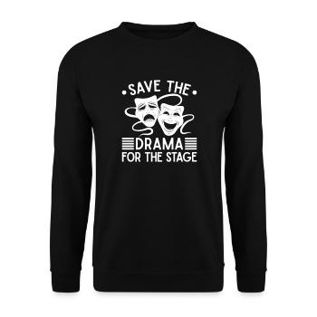 Théâtre Sauver le drame Acteur Conception musicale - Sweat-shirt Unisexe - noir - Devant - Alina (178cm) & Michal (187cm)