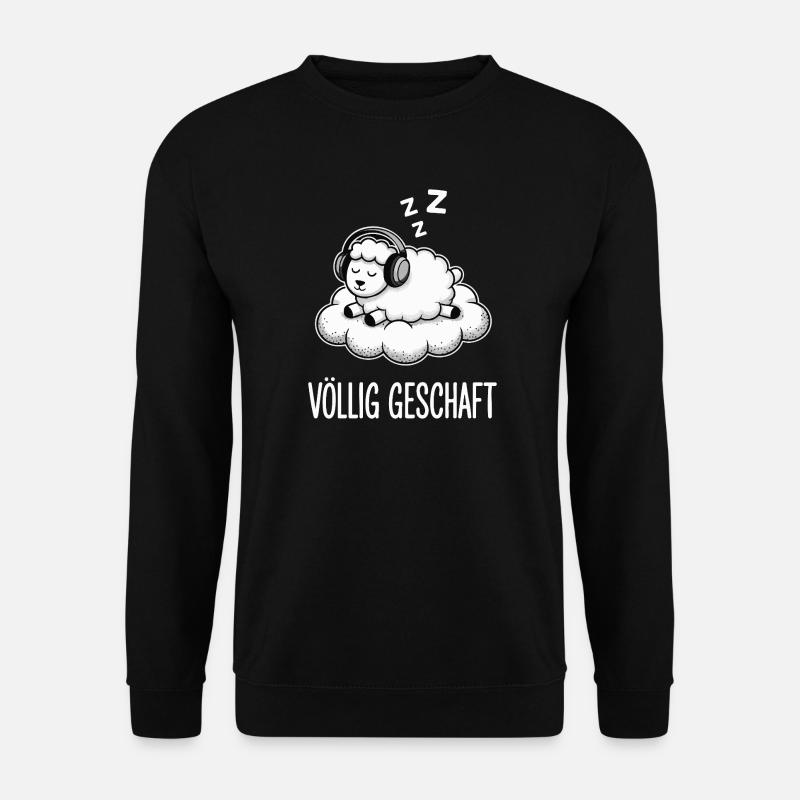 Völlig geschafft geSchaft Schaf Design - Unisex Pullover - Schwarz