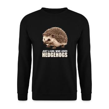 Igel - Unisex Pullover - Schwarz - Vorne - Alina (178cm) & Michal (187cm)