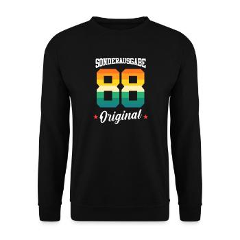 88 Birthday - Unisex Sweatshirt - black - Front - Alina (178cm) & Michal (187cm)