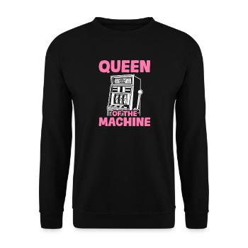 Queen of the machine Casino Gambling - Unisex Sweatshirt - black - Front - Alina (178cm) & Michal (187cm)