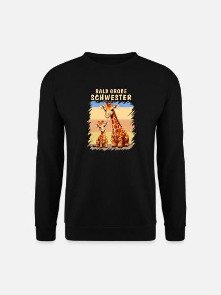 GIRAFFEN BALD GROßE SCHWESTER - Unisex Pullover - Schwarz