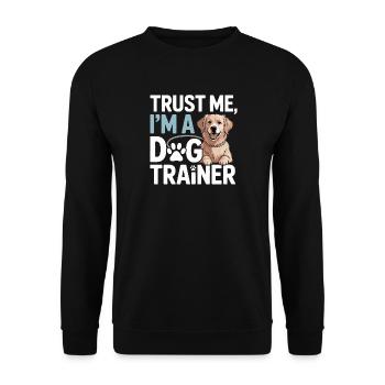 Dog School Dog Lover Dog Trainer - Unisex Sweatshirt - black - Front - Alina (178cm) & Michal (187cm)