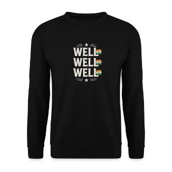 Well Well India Funny India Meme, Indian  - Unisex Sweatshirt - black - Front - Alina (178cm) & Michal (187cm)