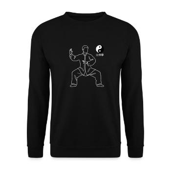 Tai Chi Stylish Martial Arts - Unisex Sweatshirt - black - Front - Alina (178cm) & Michal (187cm)
