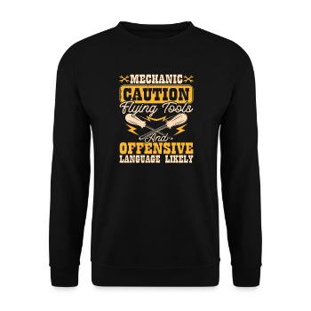 Mécanicien automobile Mécatronicien Technicien Tournevis Cadeau - Sweat-shirt Unisexe - noir - Devant - Alina (178cm) & Michal (187cm)