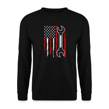 Mécanicien automobile Mécatronicien Technicien Tournevis Cadeau - Sweat-shirt Unisexe - noir - Devant - Alina (178cm) & Michal (187cm)