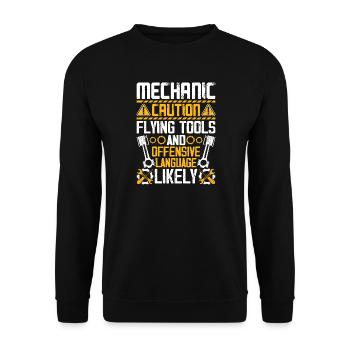 Mécanicien automobile Mécatronicien Technicien Tournevis Cadeau - Sweat-shirt Unisexe - noir - Devant - Alina (178cm) & Michal (187cm)