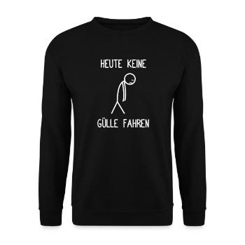 No slurry today Tractor Farmer Farmer - Unisex Sweatshirt - black - Front - Alina (178cm) & Michal (187cm)