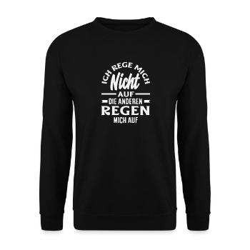 Je ne m'énerve pas, ce sont les autres qui s'énervent. - Sweat-shirt Unisexe - noir - Devant - Alina (178cm) & Michal (187cm)