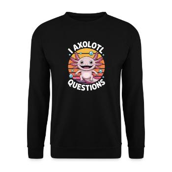 Axolotl Dire Axolotls Drôle Axolotl Cadeau - Sweat-shirt Unisexe - noir - Devant - Alina (178cm) & Michal (187cm)
