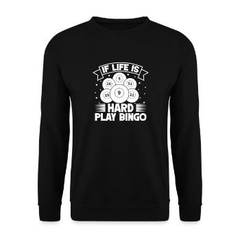 La vie du joueur de bingo est difficile Bingo - Sweat-shirt Unisexe - noir - Devant - Alina (178cm) & Michal (187cm)