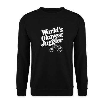 Der okayste Jongleur der Welt - Unisex Pullover - Schwarz - Vorne - Alina (178cm) & Michal (187cm)