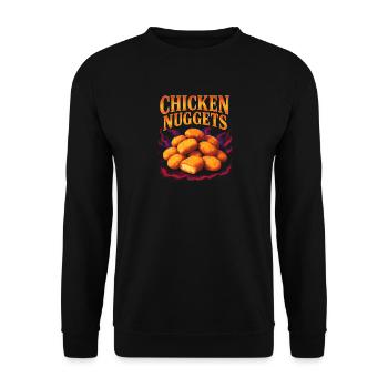 Chicken Nuggets Favorite Food Weird 90s Nugs - Unisex Sweatshirt - black - Front - Alina (178cm) & Michal (187cm)