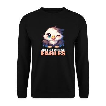 Adler - Unisex Pullover - Schwarz - Vorne - Alina (178cm) & Michal (187cm)