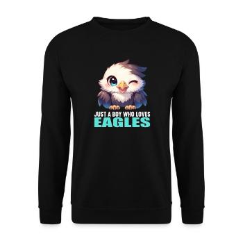 Adler - Unisex Pullover - Schwarz - Vorne - Alina (178cm) & Michal (187cm)
