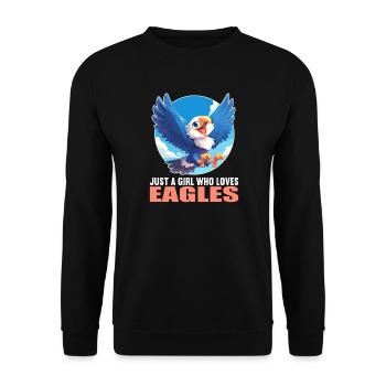 Adler - Unisex Pullover - Schwarz - Vorne - Alina (178cm) & Michal (187cm)