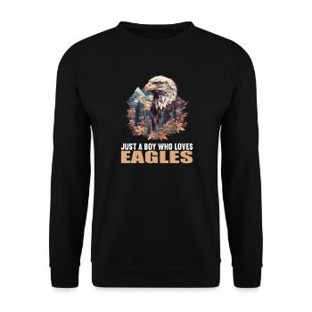 Adler - Unisex Pullover - Schwarz - Vorne - Alina (178cm) & Michal (187cm)