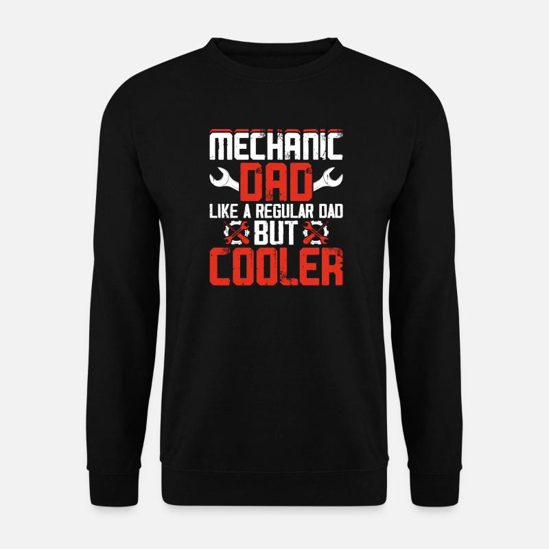 Mechaniker Papa Mechatroniker Schrauber Geschenk - Unisex Pullover - Schwarz