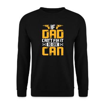 Schrauber Papa Geschenk - Unisex Pullover - Schwarz - Vorne - Alina (178cm) & Michal (187cm)