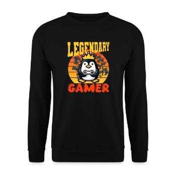 Joueur légendaire - Jeux - Sweat-shirt Unisexe - noir - Devant - Alina (178cm) & Michal (187cm)