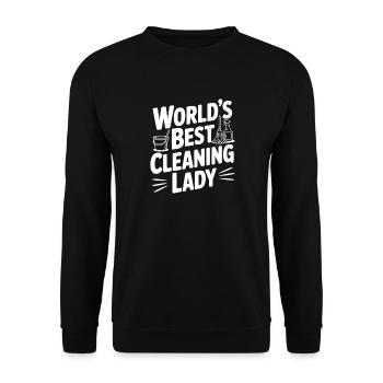 Die beste Putzfrau der Welt - Unisex Pullover - Schwarz - Vorne - Alina (178cm) & Michal (187cm)