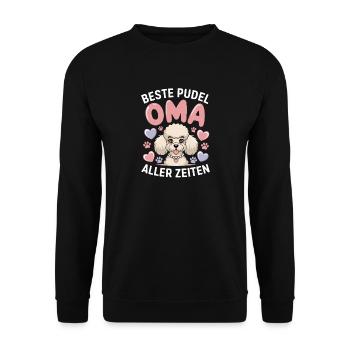 Meilleure grand-mère caniche de tous les temps avec cœur et pattes - Sweat-shirt Unisexe - noir - Devant - Alina (178cm) & Michal (187cm)