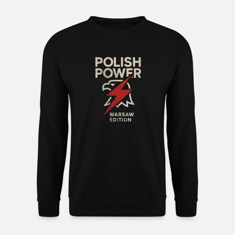 Polish Power Warsaw Edition Blitz Design - Unisex Pullover - Schwarz