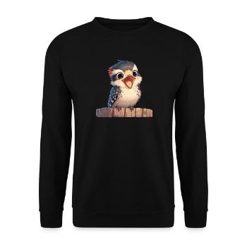 Spechte Specht - Unisex Pullover - Schwarz - Vorne - Alina (178cm) & Michal (187cm)