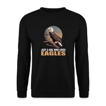 Adler - Unisex Pullover - Schwarz - Vorne - Alina (178cm) & Michal (187cm)