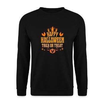 Happy Halloween – Trick or Treat Pumpkins - Unisex Sweatshirt - black - Front - Alina (178cm) & Michal (187cm)