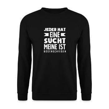 I go archery - Unisex Sweatshirt - black - Front - Alina (178cm) & Michal (187cm)
