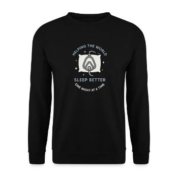 Technologue du sommeil, technicien polysomnographique, Rpsgt - Sweat-shirt Unisexe - noir - Devant - Alina (178cm) & Michal (187cm)