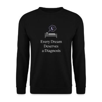 Technologue du sommeil, technicien polysomnographique, Rpsgt - Sweat-shirt Unisexe - noir - Devant - Alina (178cm) & Michal (187cm)